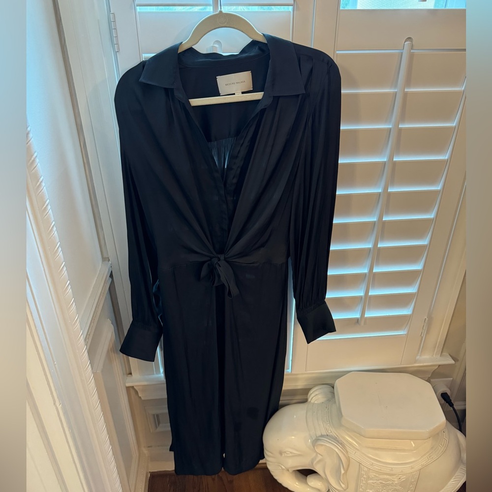 Brochu walker madsen midi shirt dress black onyx